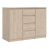 Commode contemporaine 120 cm chêne clair Best