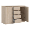 Commode contemporaine 120 cm chêne clair Best