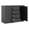 Commode contemporaine 120 cm noir mat Best