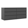 Commode contemporaine 6 tiroirs noir mat Best