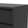 Commode contemporaine 6 tiroirs noir mat Best