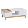Table basse scandinave chêne/blanc Cléo