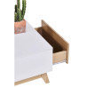 Table basse scandinave chêne/blanc Cléo