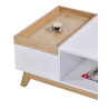 Table basse scandinave chêne/blanc Cléo