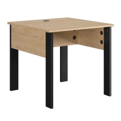 Retour 80 cm chêne/noir pour bureau droit Faro