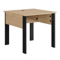 Retour 80 cm chêne/noir pour bureau droit Faro