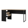 Bureau d'angle moderne chêne/noir Alkor