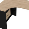 Bureau d'angle moderne chêne/noir Alkor