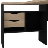 Bureau d'angle moderne chêne/noir Alkor
