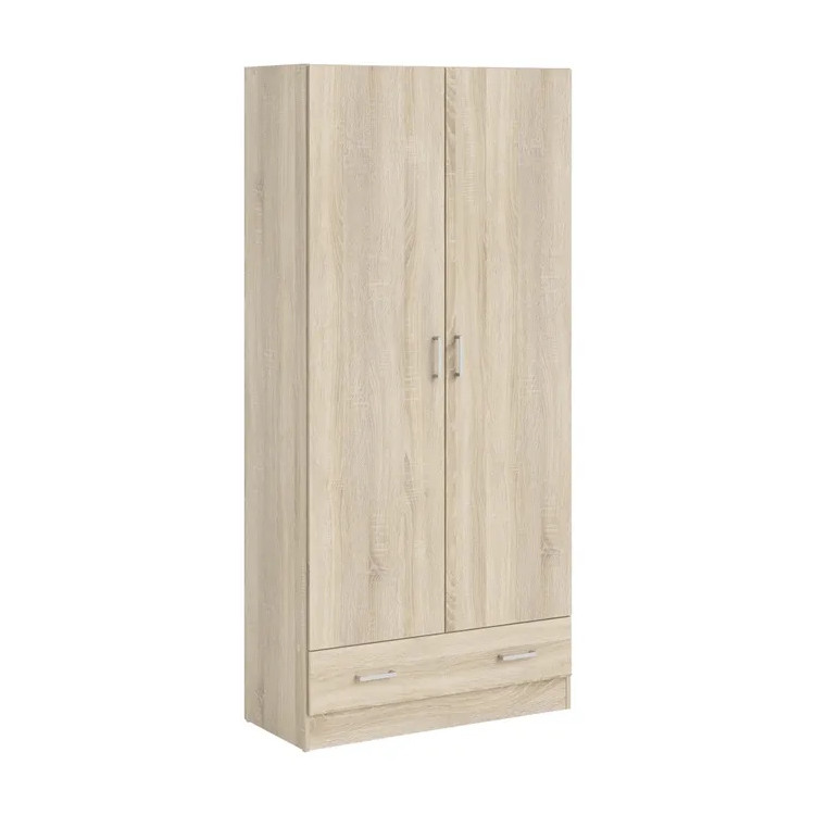 Armoire contemporaine 80 cm chêne clair Space