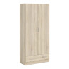 Armoire contemporaine 80 cm chêne clair Space