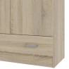 Armoire contemporaine 80 cm chêne clair Space