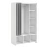 Armoire dressing contemporaine 105 cm blanche Optimal