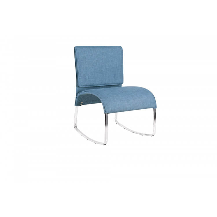 Fauteuil design en tissu bleu (lot de 2) Docker