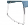 Fauteuil design en tissu bleu (lot de 2) Docker