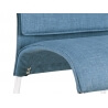 Fauteuil design en tissu bleu (lot de 2) Docker