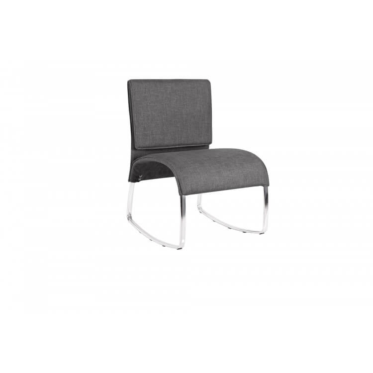 Fauteuil design en tissu gris foncé (lot de 2) Docker