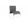 Fauteuil design en tissu gris foncé (lot de 2) Docker