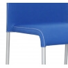 Chaise design métal & tissu bleu (lot de 6) Krissy