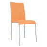 Chaise design métal & tissu orange (lot de 6) Krissy