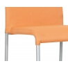 Chaise design métal & tissu orange (lot de 6) Krissy