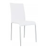 Chaise design métal & tissu blanc (lot de 6) Krissy