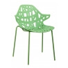 Chaise design métal & PVC coloris vert (lot de 4) Graphic