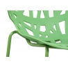 Chaise design métal & PVC coloris vert (lot de 4) Graphic