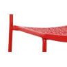 Chaise design métal & PVC coloris rouge (lot de 6) Simply