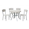 Ensemble table & 4 chaises contemporain bois & métal Pithivier