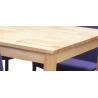 Ensemble table et 4 chaises contemporain naturel/violet Nyro