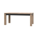 Table de salle à manger extensible moderne chêne/noir Marausa
