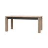 Table de salle à manger extensible moderne chêne/noir Maurausa