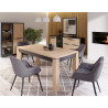 Table de salle à manger extensible moderne chêne/noir Maurausa