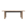 Table de salle à manger extensible moderne chêne/noir Maurausa