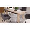 Table de salle à manger extensible moderne chêne/noir Maurausa