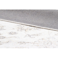 Tapis vintage en viscose effet soie rayé poils ras Jivan