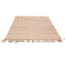 Tapis jute moderne naturel avec franges plat Nakka