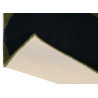 Tapis poils ras laine floral tufté main design Stem Black