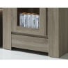 Vitrine contemporaine 1 porte chêne truffe Indra
