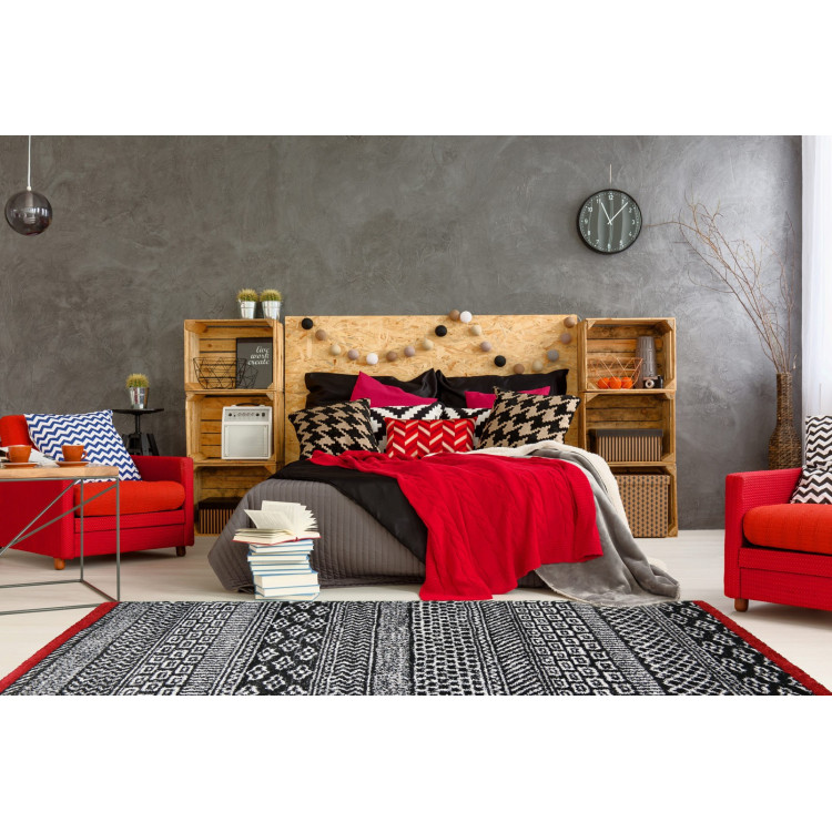 Tapis ethnique pour chambre rouge doux Spectre