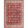 Tapis rouge avec franges ethnique oriental Bakthiari