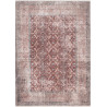 Tapis en laine recyclé lavable en machine vintage rayé Daphne