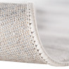 Tapis rayé à courtes mèches gris pour salon Tarang