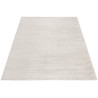 Tapis rayé à courtes mèches gris pour salon Tarang