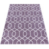 Tapis scandinave à courtes mèches graphique Huppe