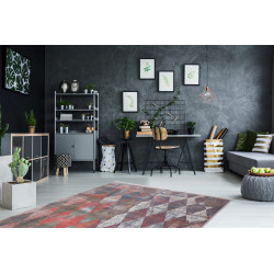 Tapis scandinave tissé polyester Rubico