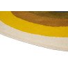 Tapis rond laine floral tufté main design Sunflower