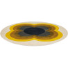 Tapis rond laine floral tufté main design Sunflower