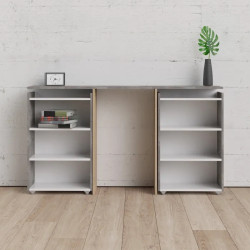 Tête de lit contemporaine 140 cm béton/blanc brillant Best